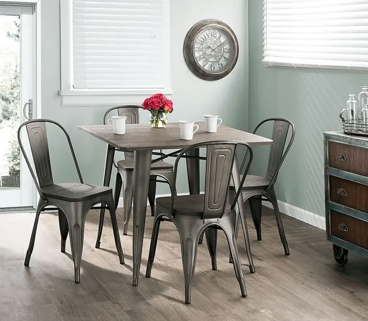 Aldersyde Brown 3 Pc Square Dining Set