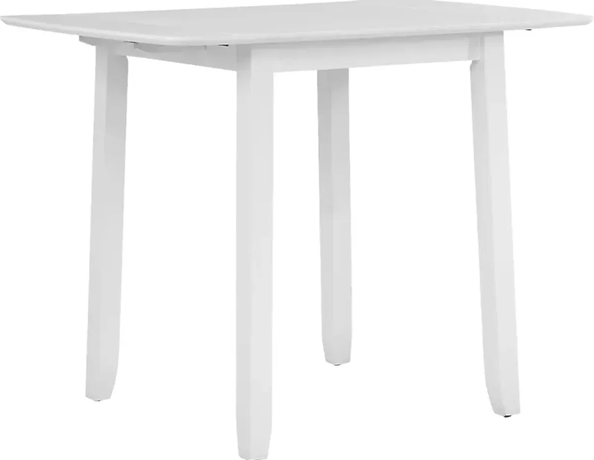 Concord White Counter Height Drop Leaf Dining Table