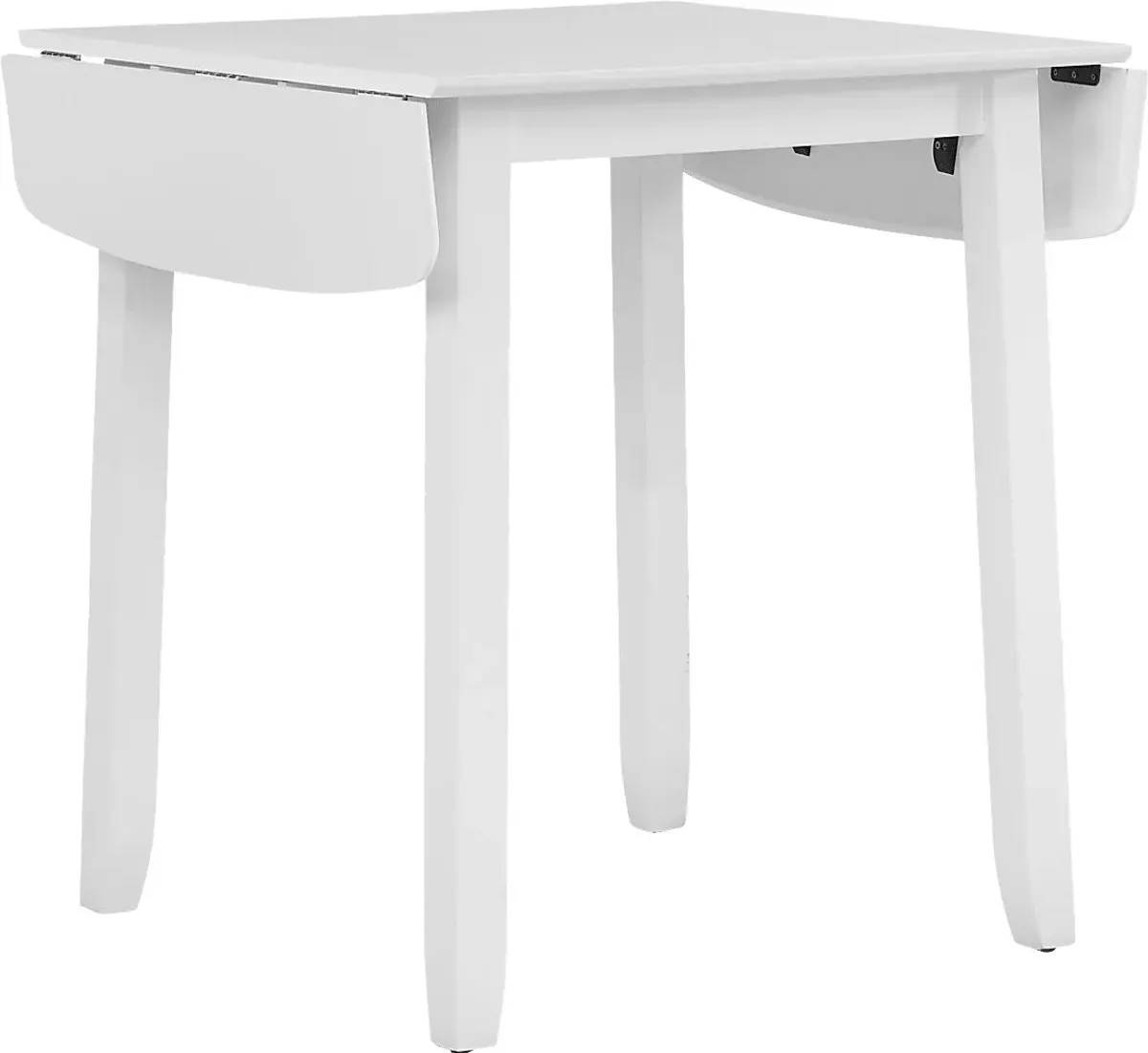 Concord White 5 Pc Counter Height Drop Leaf Dining Room with Red Slat Back Stools