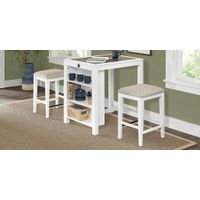 Asheville Heights White 3 Pc Counter Height Dining Room