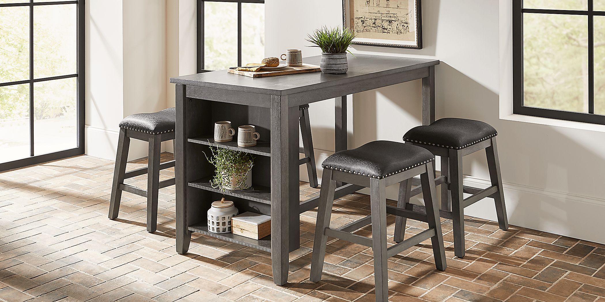 Lamartine Gray Counter Height Dining Table