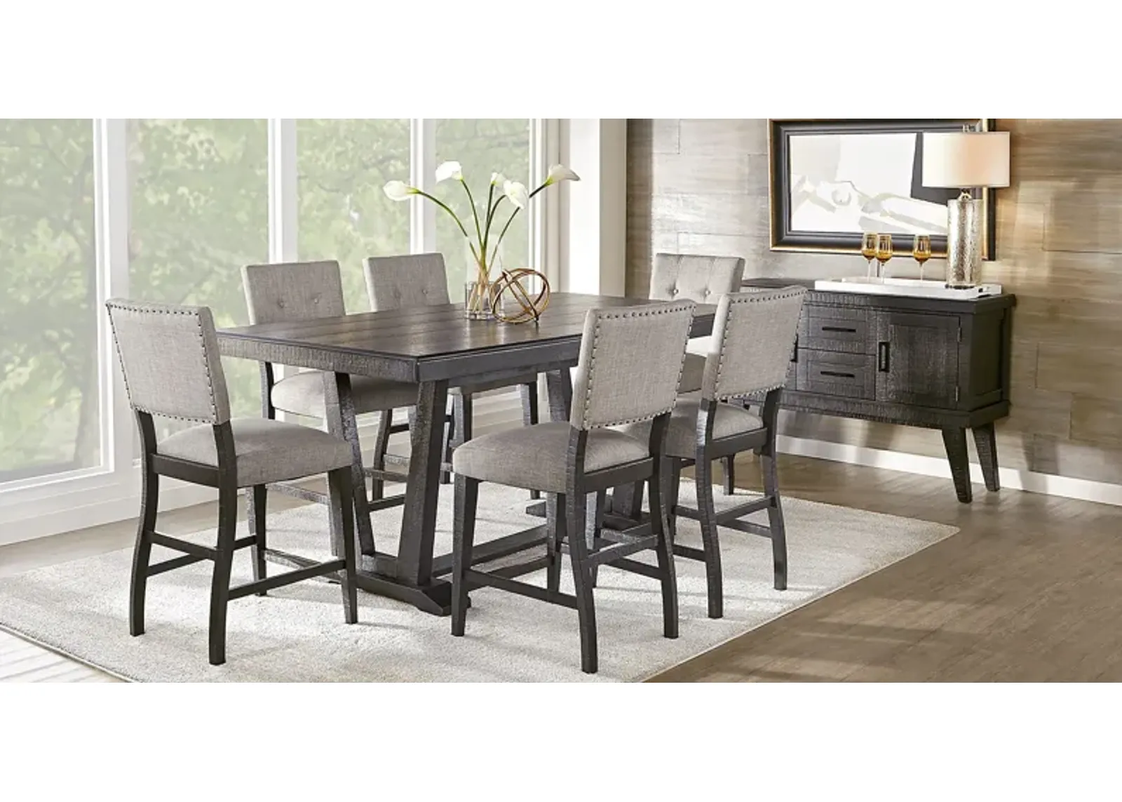 Hill Creek Black 5 Pc Counter Height Dining Room