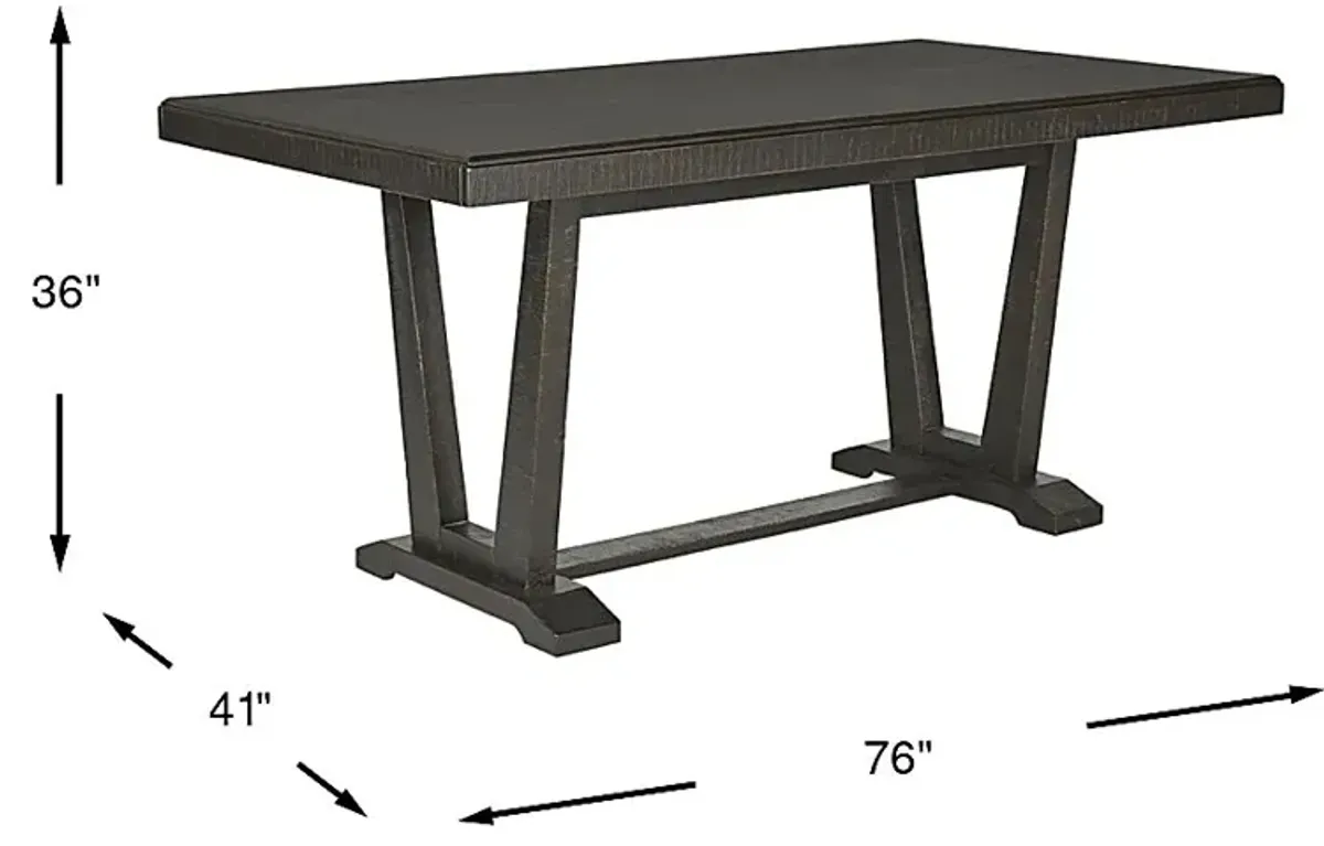 Hill Creek Black Rectangle Counter Height Dining Table
