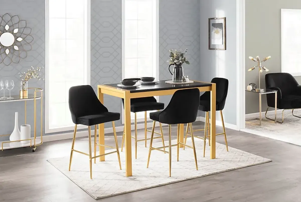 Sora Black Counter Height Dining Table