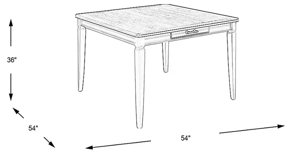 Country Lane Antique White Counter Height Dining Table