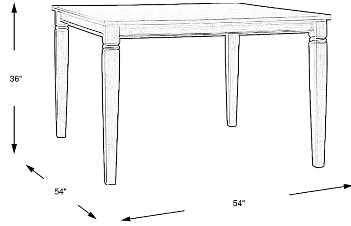 Winslow Brown Cherry Square Counter Height Dining Table