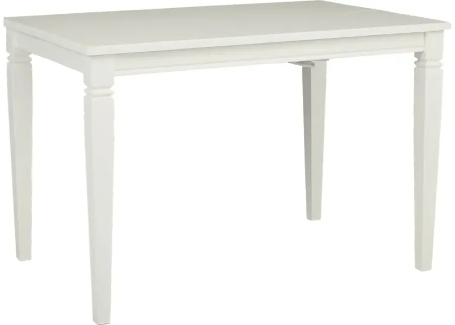 Riverdale White Square Counter Height Dining Table