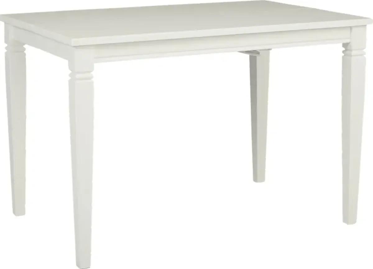 Riverdale White Square Counter Height Dining Table