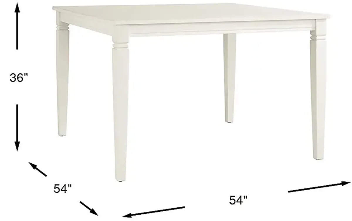 Winslow White Square Counter Height Dining Table