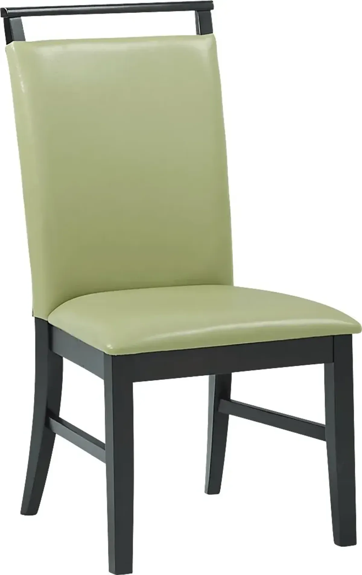 Ciara Espresso 5 Pc 48" Round Dining Set with Green Chairs