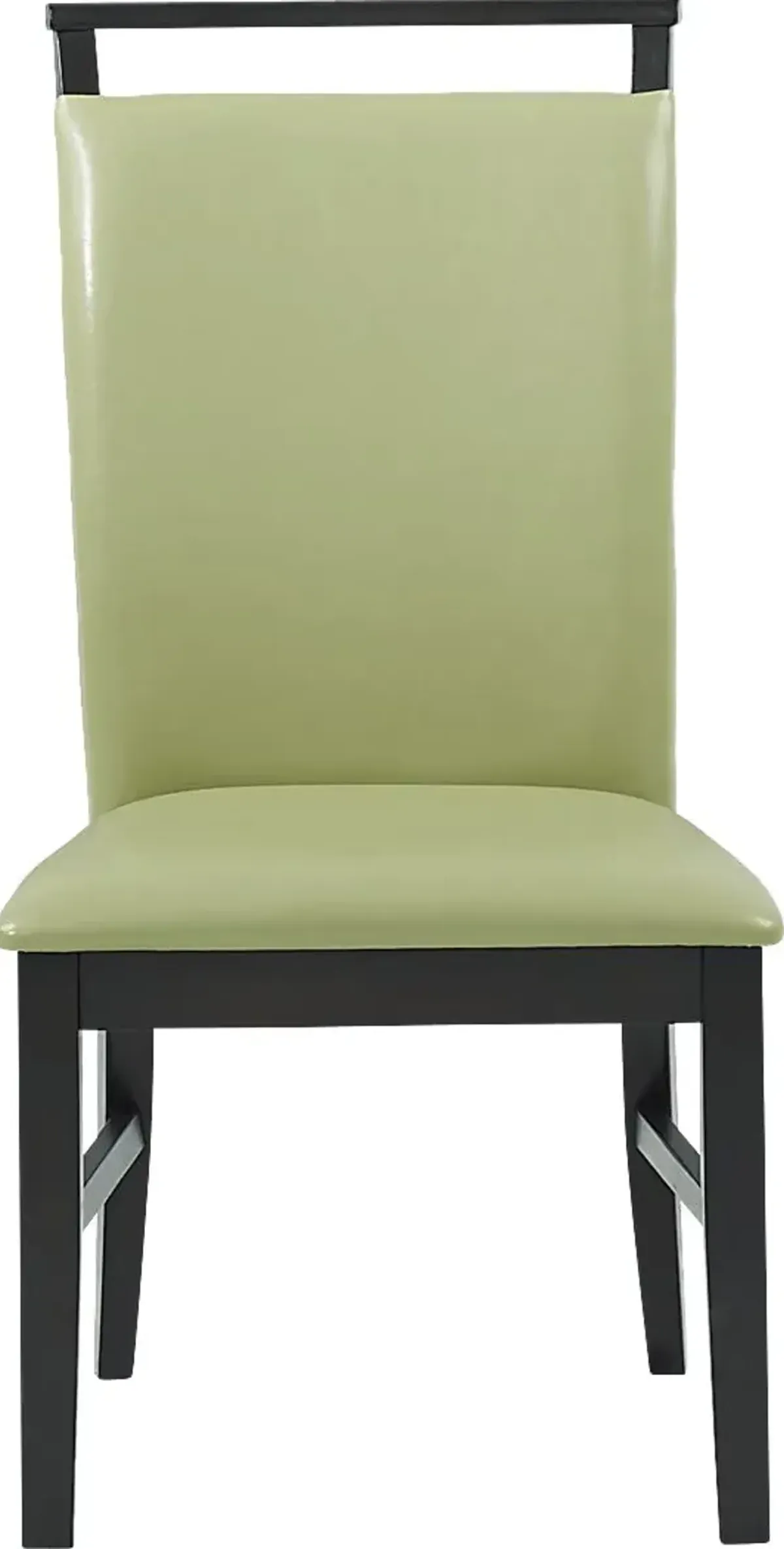 Ciara Espresso 5 Pc 48" Round Dining Set with Green Chairs