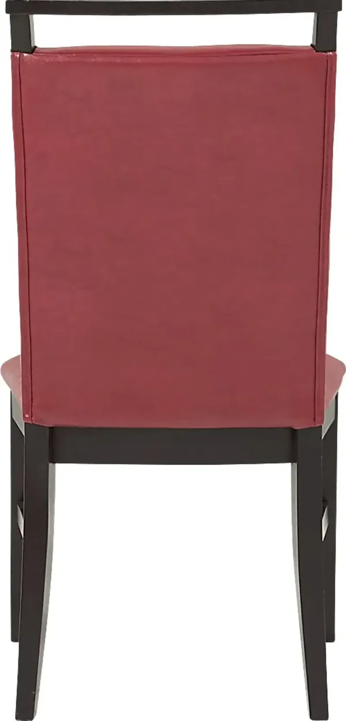 Ciara Espresso 5 Pc 48" Round Dining Set with Red Chairs