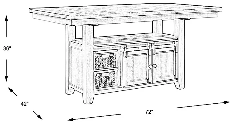 Kenbridge White Counter Height Dining Table