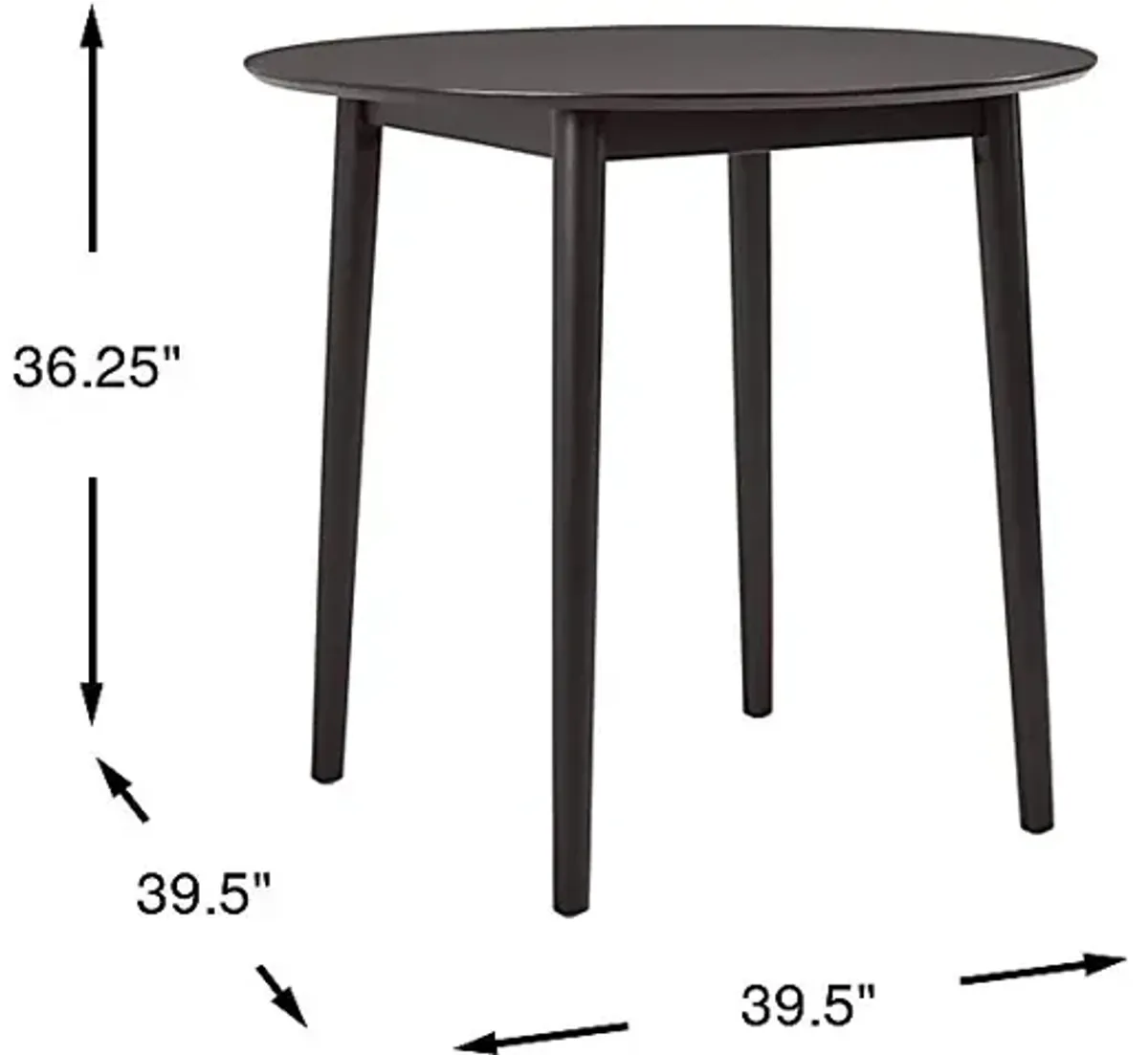 Watertown Black Round Counter Height Dining Table