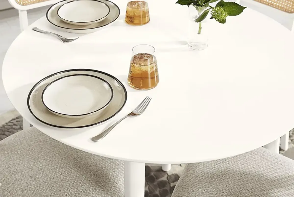 Watertown White Round Counter Height Dining Table
