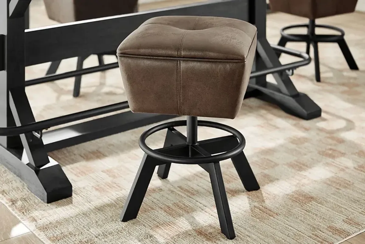 Creston Point Black 5 Pc Counter Height Dining Room with Swivel Counter Height Stools