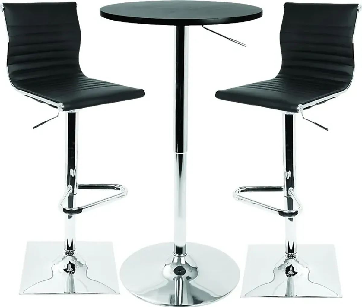 Hampden Black 3 Pc Bar Height Dining Set