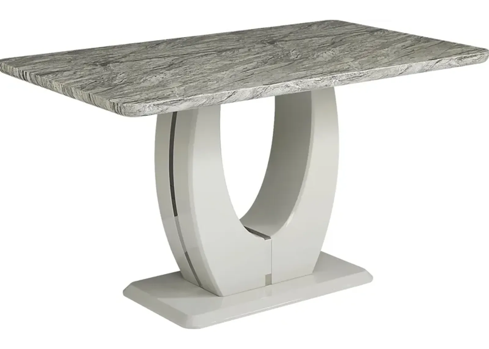 Crown Court Light Gray Counter Height Dining Table