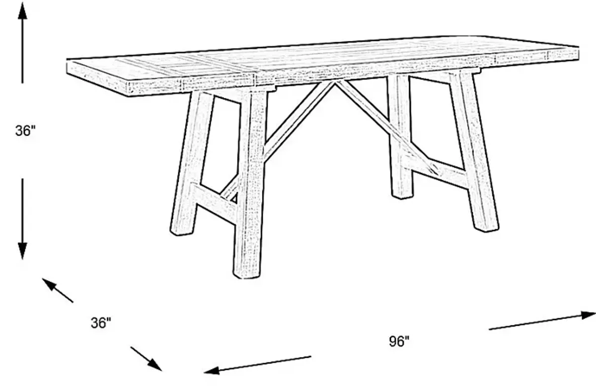 Acorn Cottage Brown Counter Height Dining Table