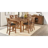 Acorn Cottage Brown 5 Pc Counter Height Dining Room