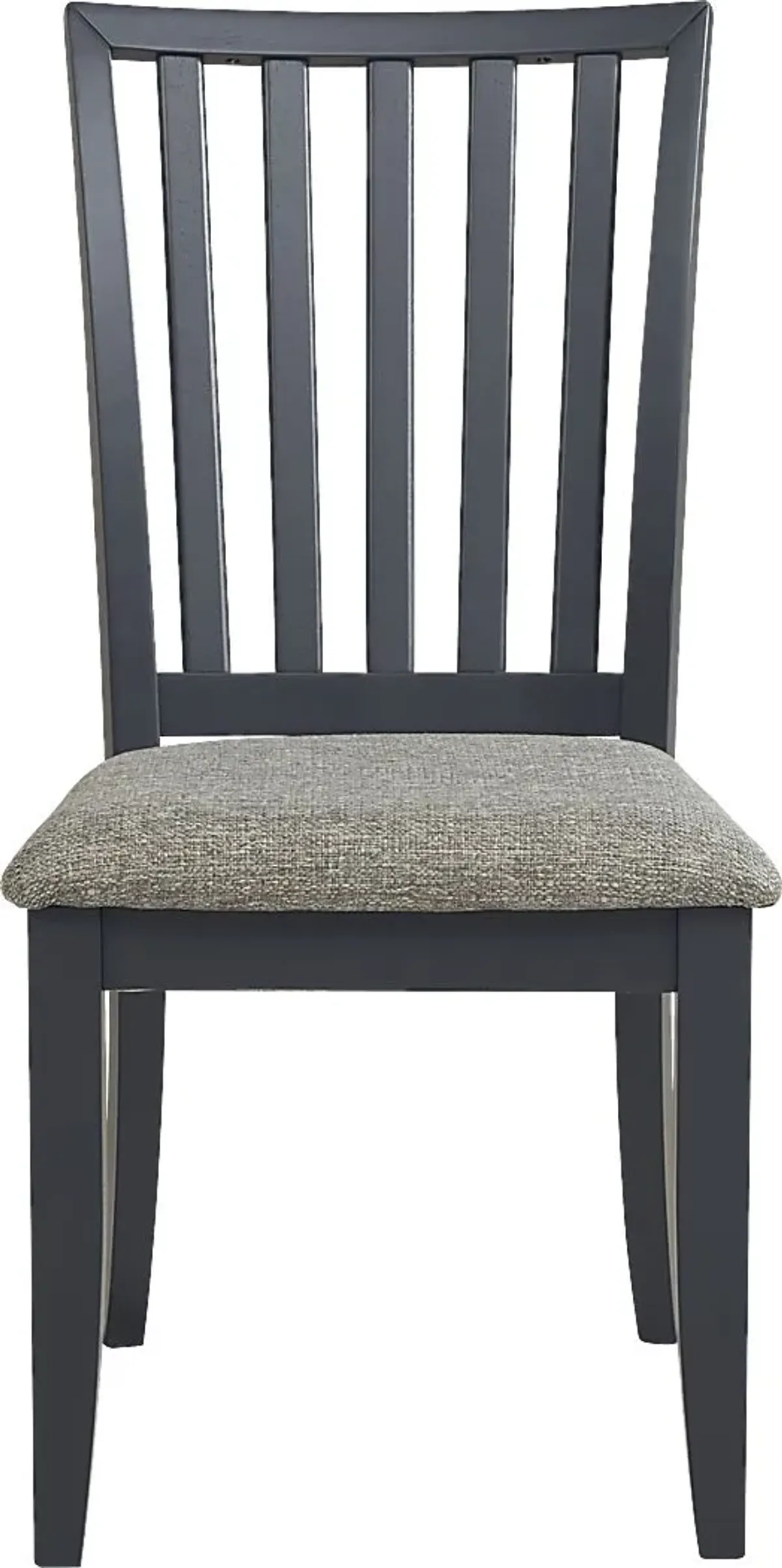 Hilton Head White 5 Pc Round Dining Room with Graphite Chairs