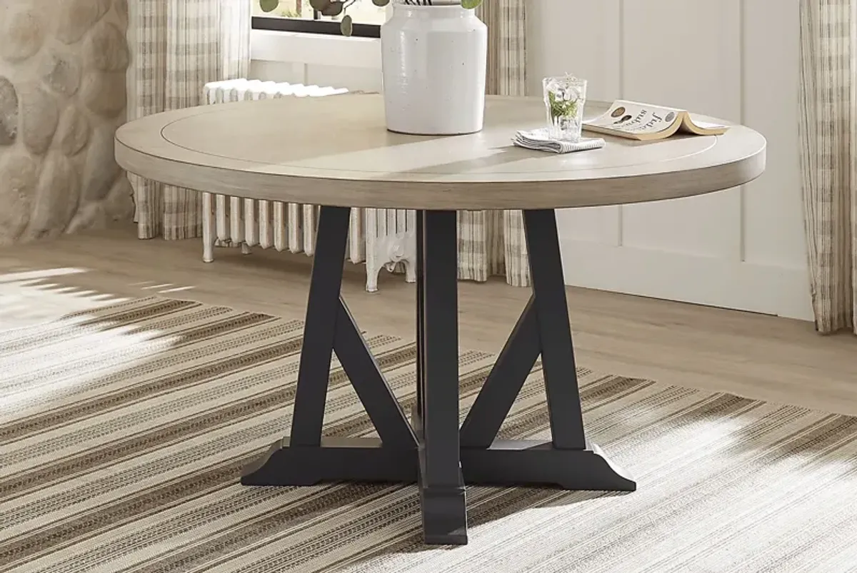 Hilton Head Round Dining Table with Graphite Base