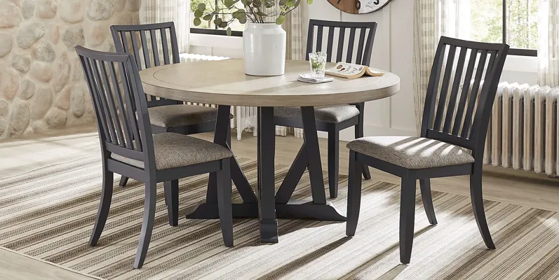 Hilton Head Graphite 5 Pc Round Dining Room