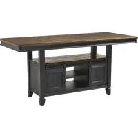Country Lane Black Counter Height Storage Dining Table