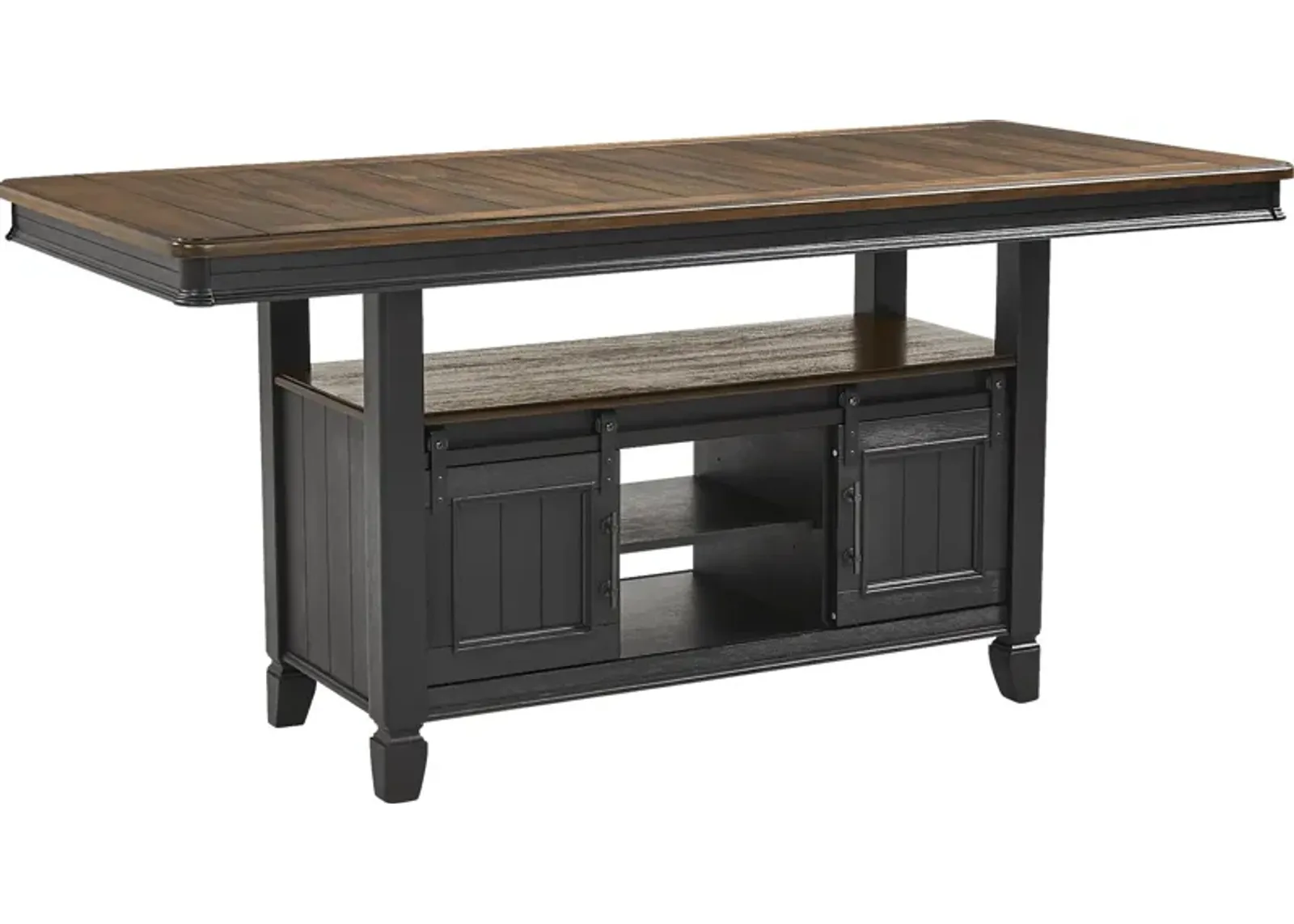 Country Lane Black Counter Height Storage Dining Table