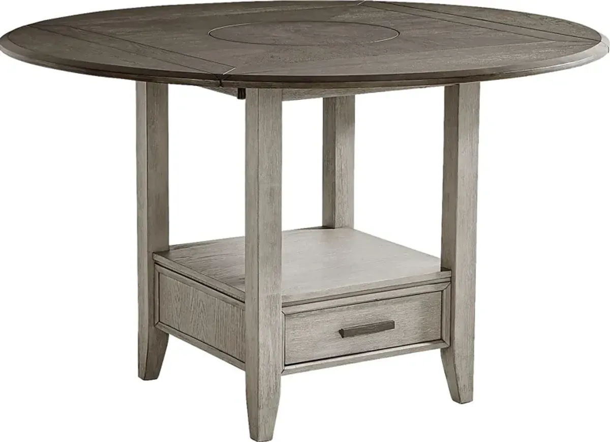 North Fork Gray Counter Height Drop Leaf Dining Table