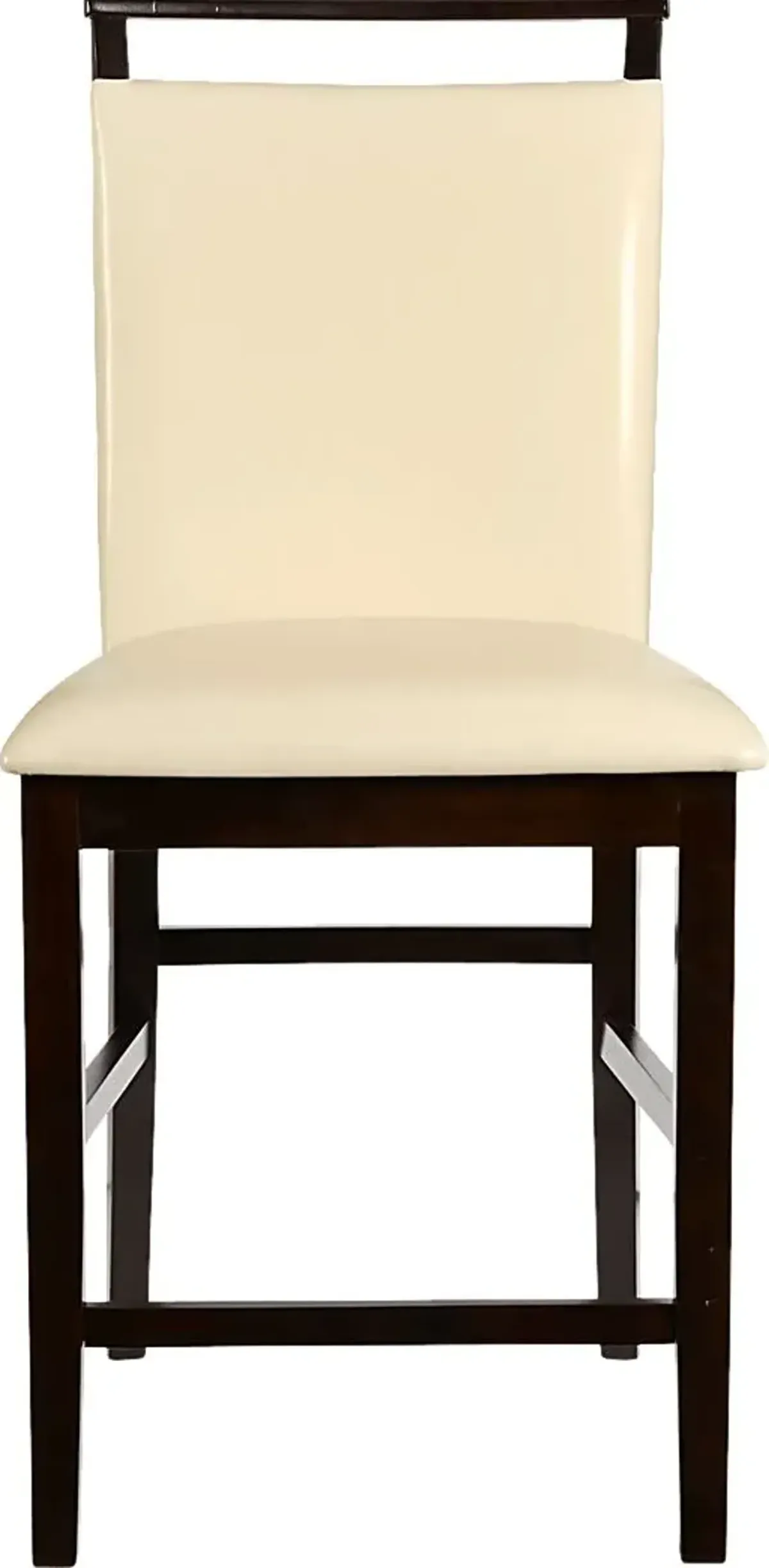 Ciara Espresso 5 Pc 48" Round Counter Height Dining Set with Cream Stools