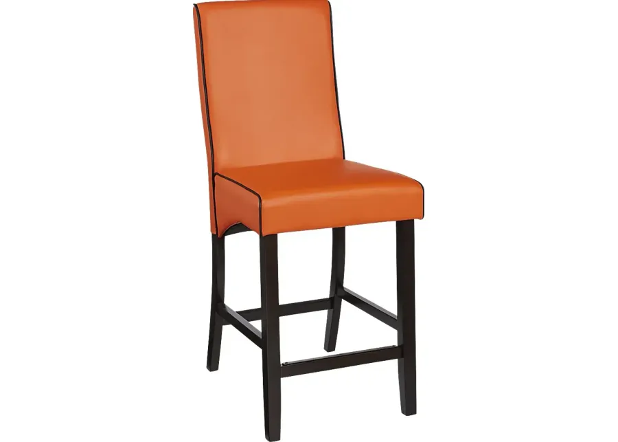 Galena Orange Counter Height Stool