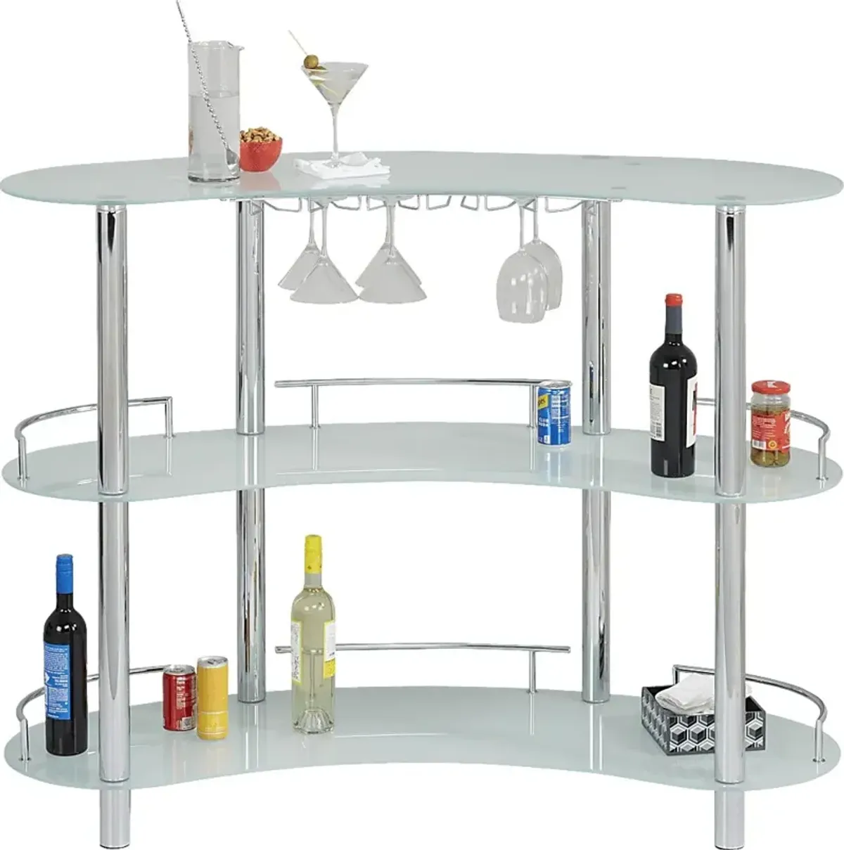 Searcy Platinum 3 Pc Bar Set with Red Stools