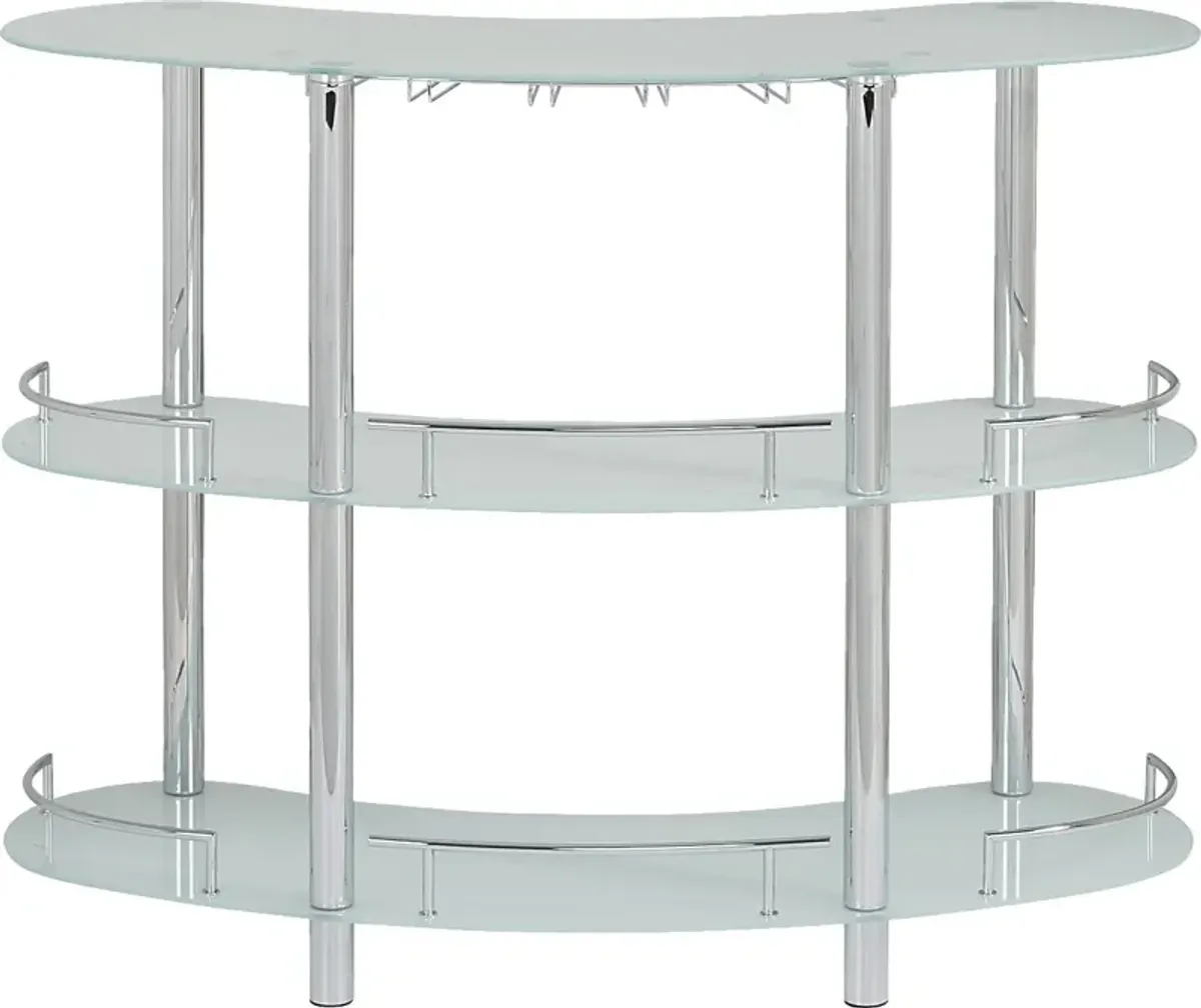 Searcy Platinum 3 Pc Bar Set with White Stools