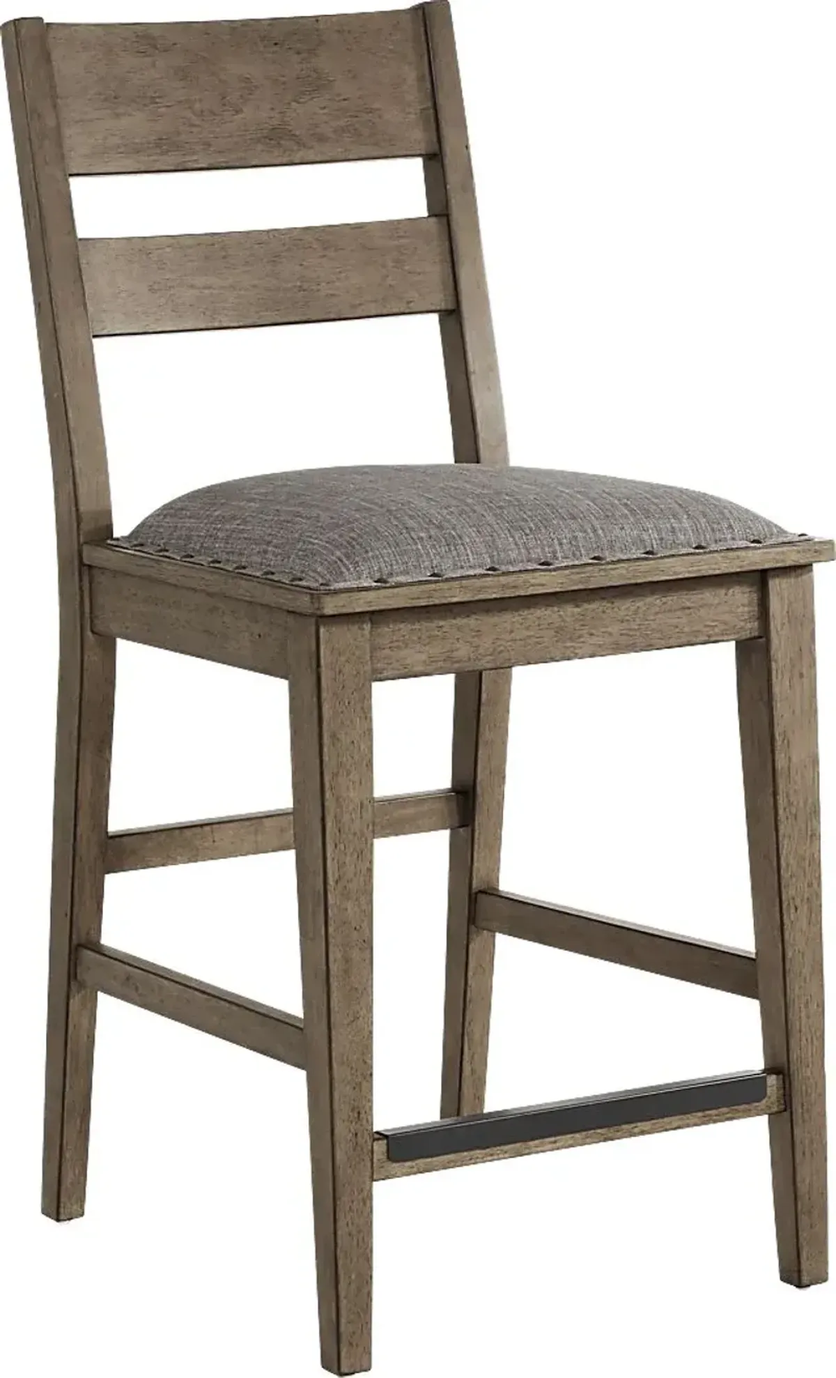 Hazelnut Woods Brown Ladderback Counter Height Stool