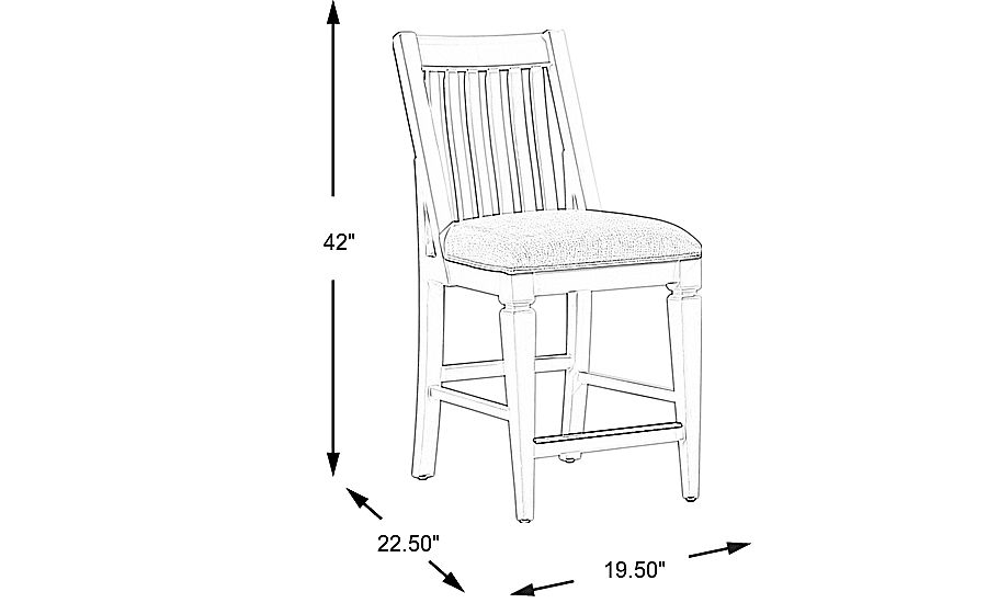 Cindy Crawford Home Shorewood White Counter Height Chair