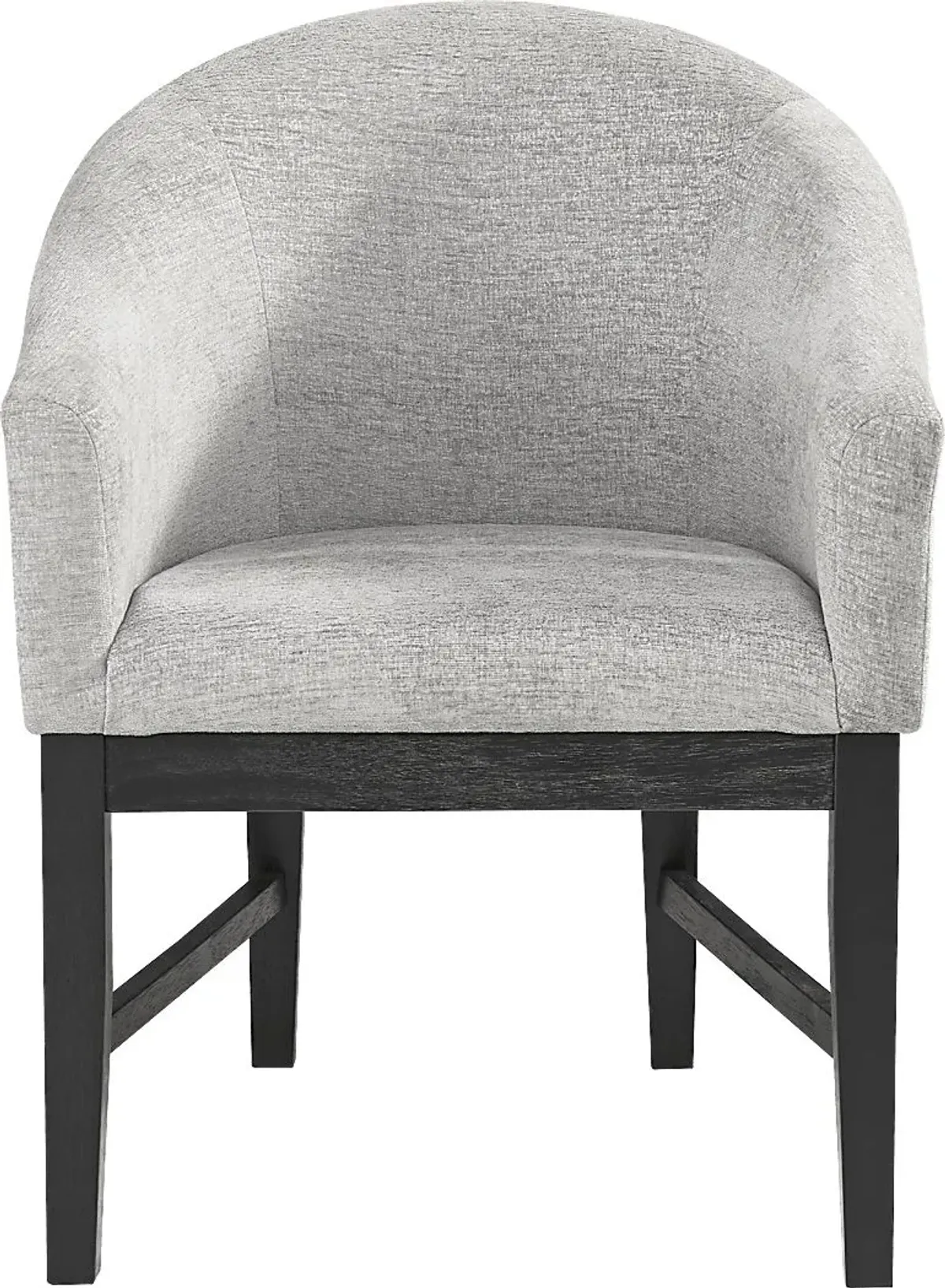 Kendall Black 5 Pc 59" Round Dining Room with Gray Arm Chairs