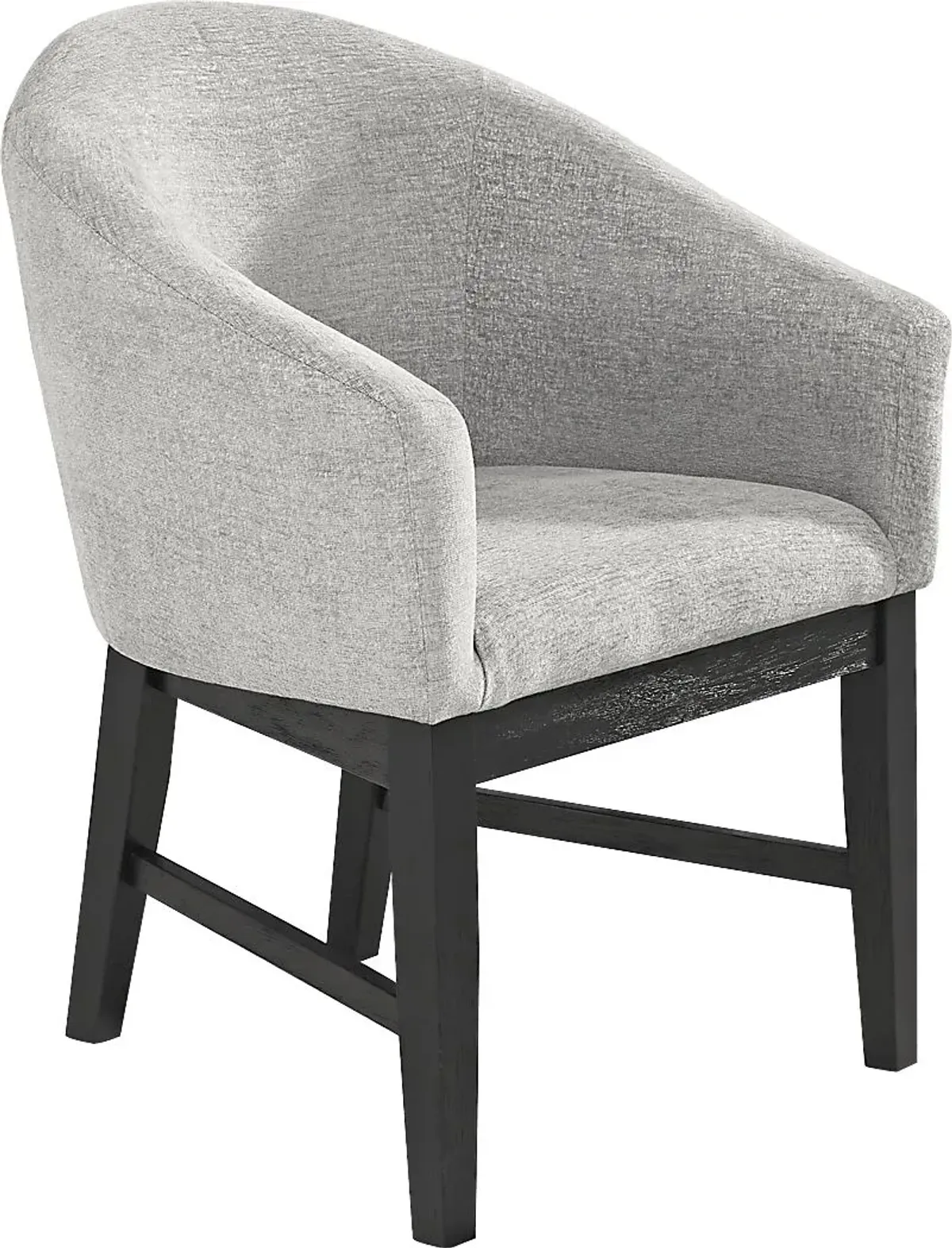 Kendall Black 5 Pc 59" Round Dining Room with Gray Arm Chairs