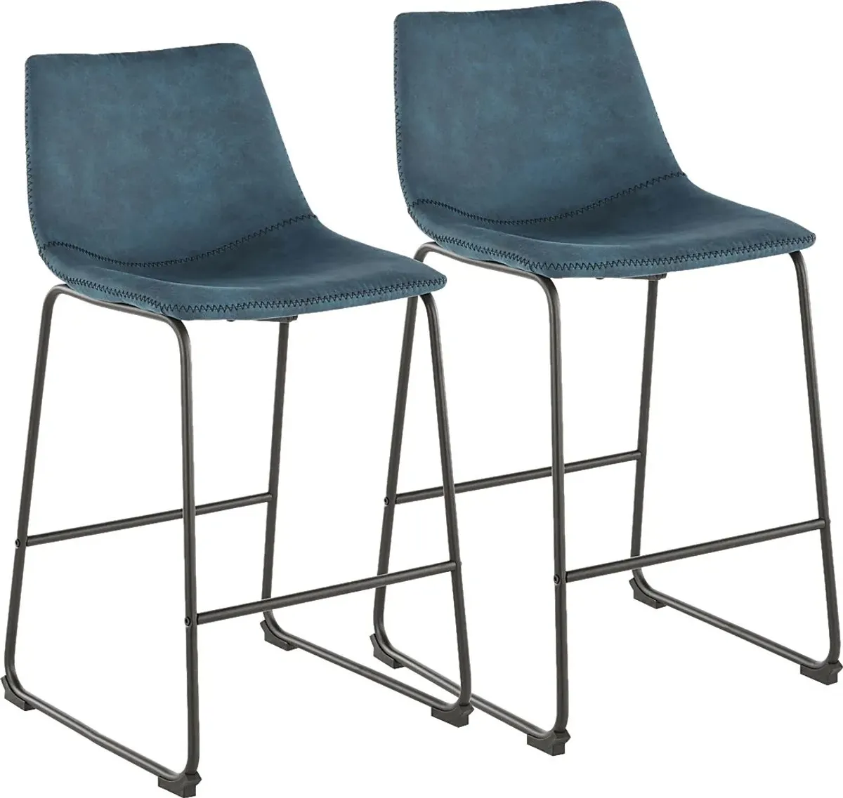 Darnell Blue Counter Height Stool, Set of 2