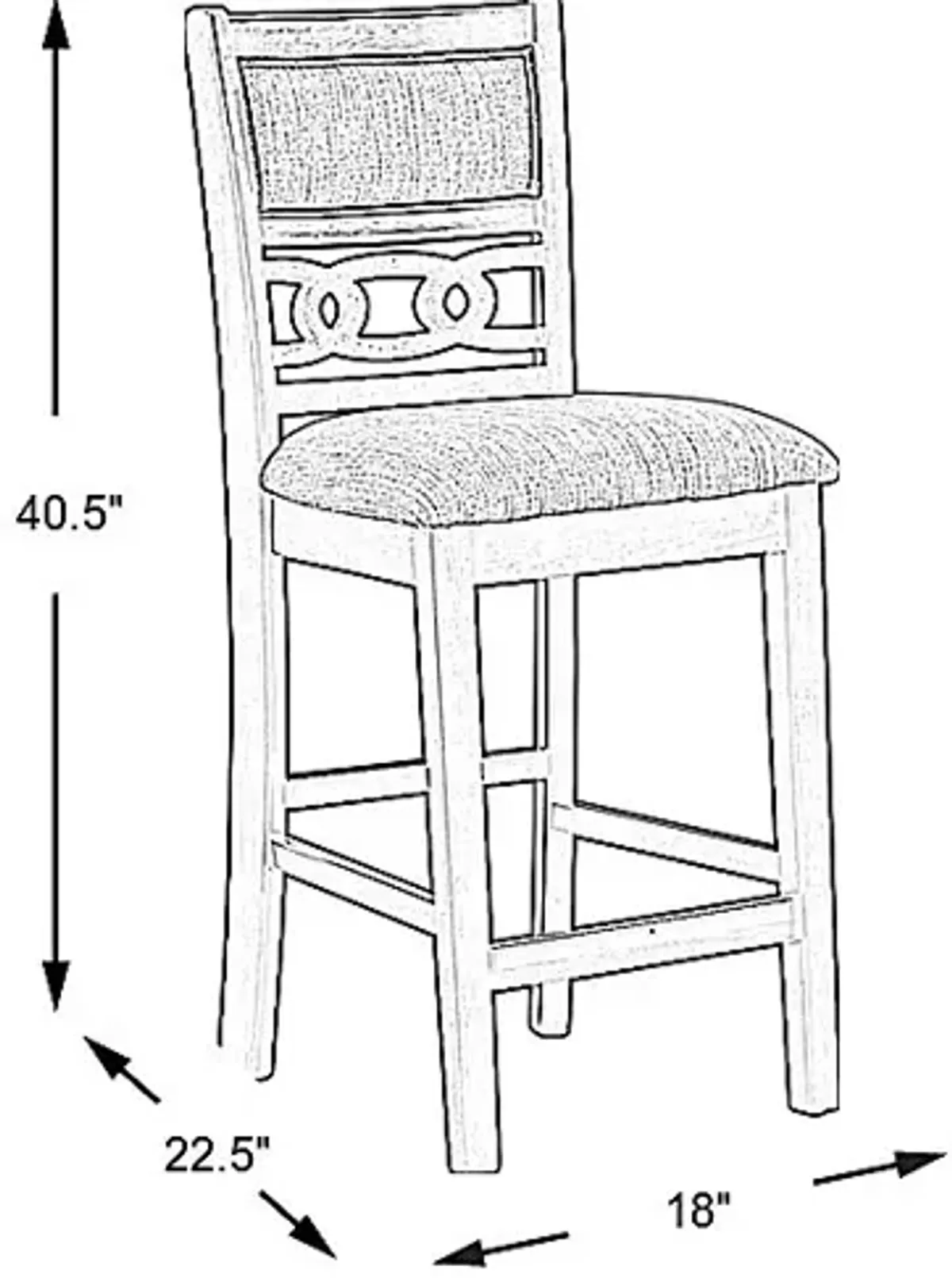 Brookgate Brown Cherry Counter Height Stool