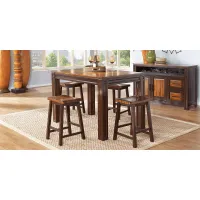 Adelson Chocolate 7 Pc Counter Height Dining Room