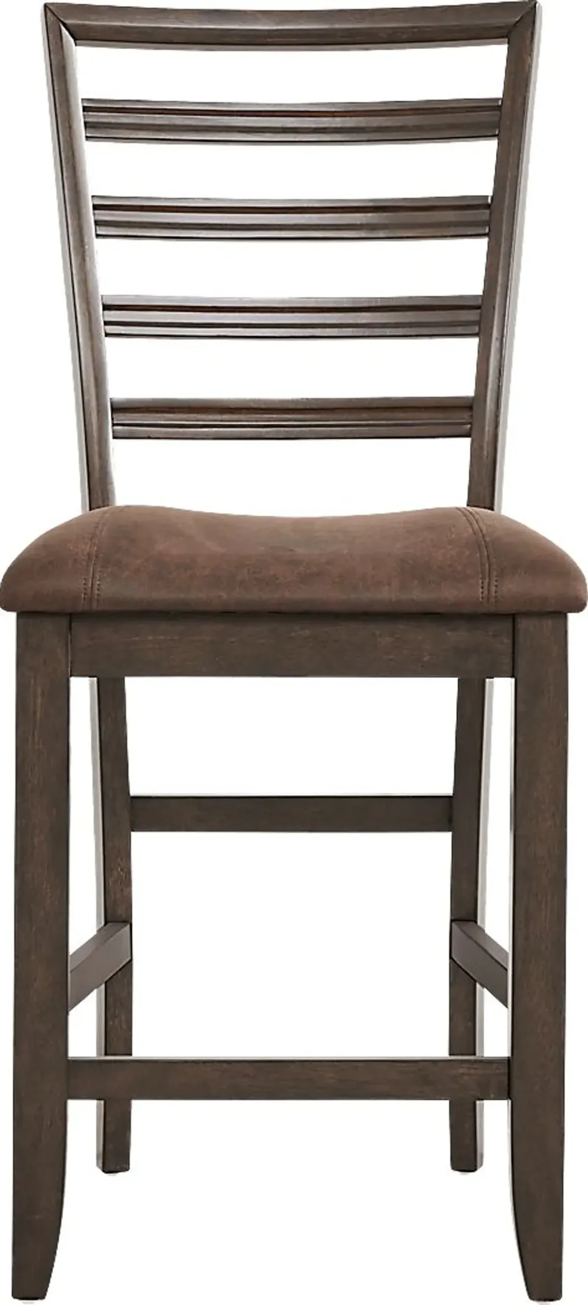 Coventry Dark Brown Counter Height Ladder Back Stool