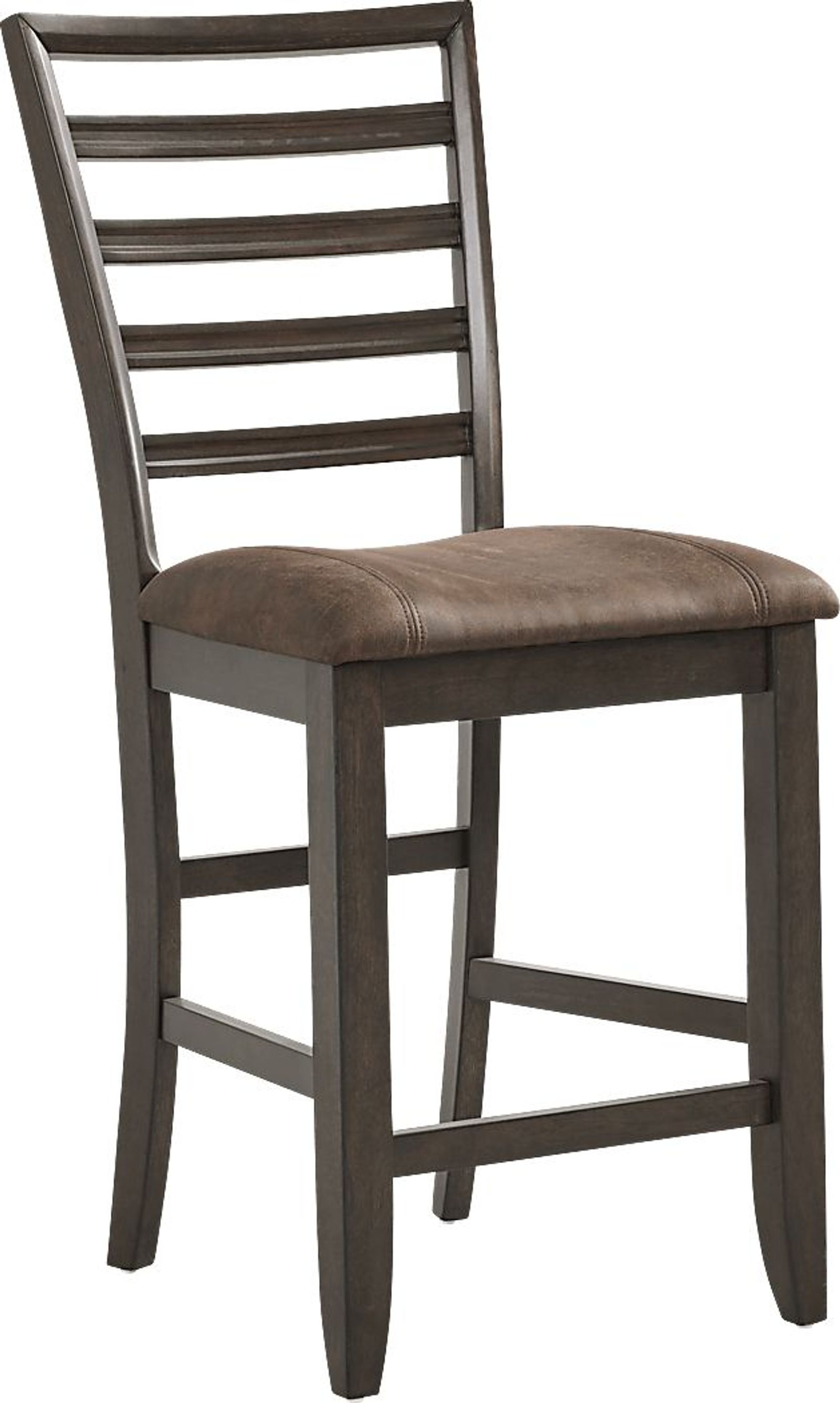 Coventry Dark Brown Counter Height Ladder Back Stool