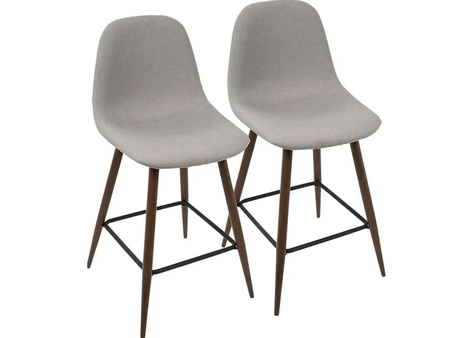 Kokai Gray Counter Height Stool (Set of 2)