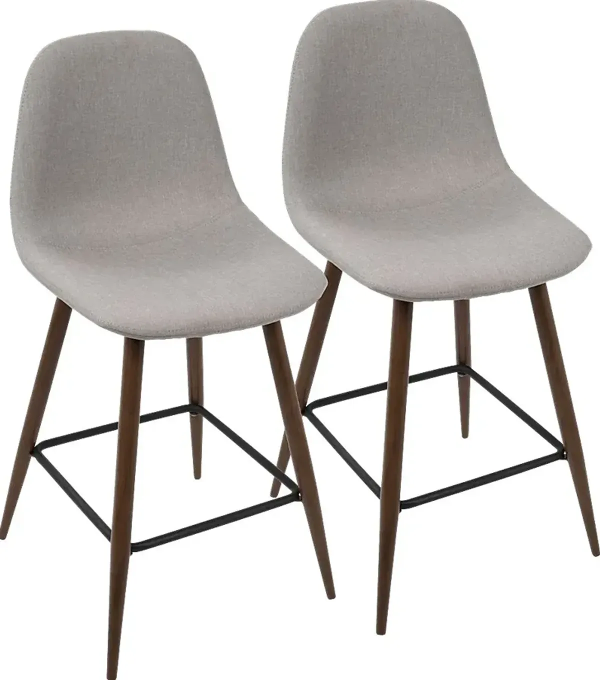 Kokai Gray Counter Height Stool (Set of 2)