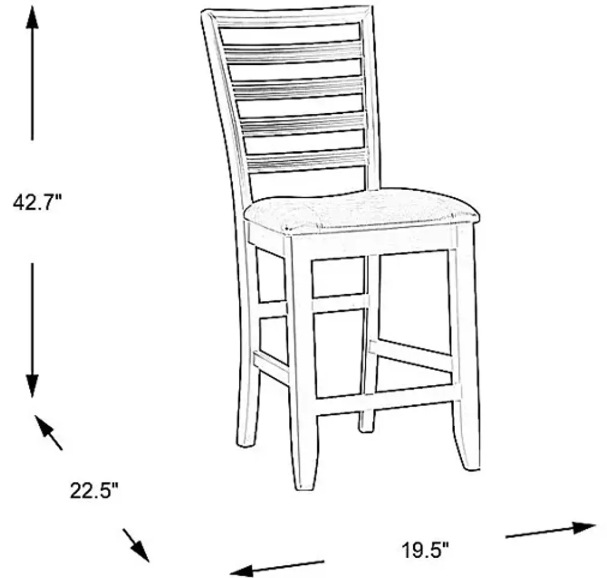 Adelson Black Counter Height Stool