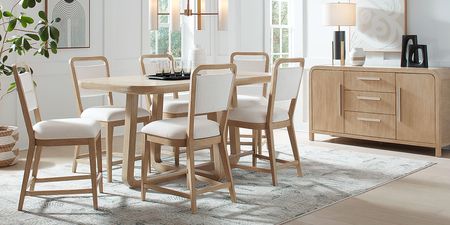 Canyon Sand 5 Pc Counter Height Dining Room with Upholstered Chairs