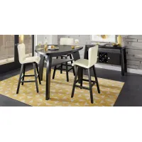 Cider Creek Chocolate 4 Pc Bar Height Dining Room With Vanilla Stools