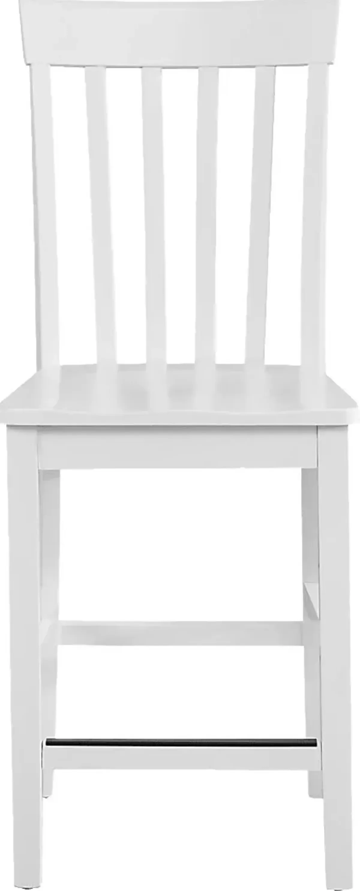 Concord White Counter Height Slat Back Stool