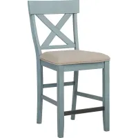 Spring Cottage Blue Counter Height Stool